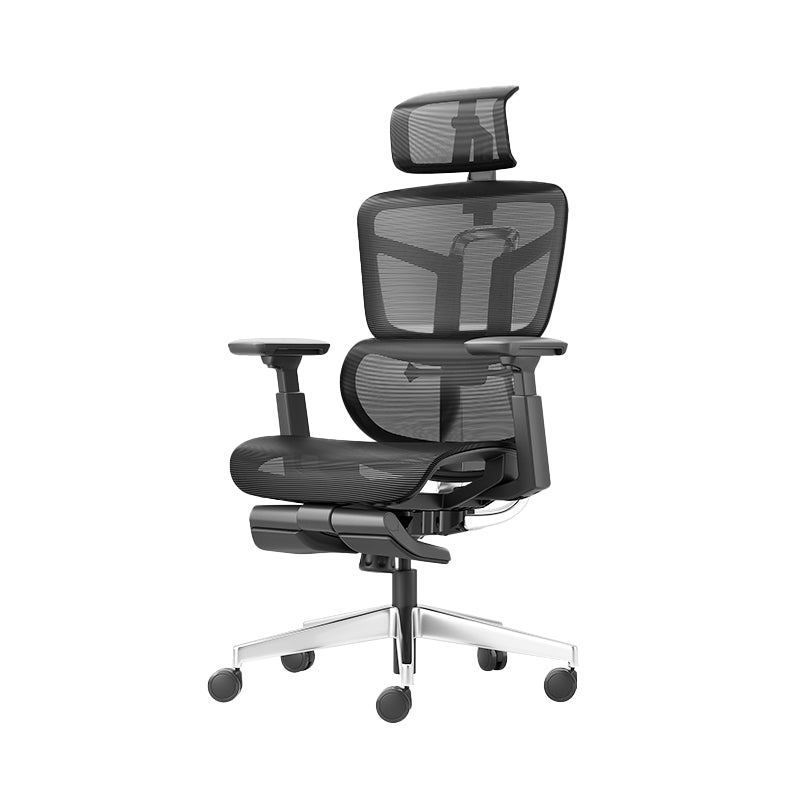 Removable Arms Office Chair No Distressing Ergonomic Desk Chair with Wheels Black 1 Piece Clearhalo 'furn' 'furn_office_chair' 'Furniture' 'Office Chairs' 'Office Furniture' 'office_chair' 7486481