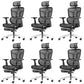 Removable Arms Office Chair No Distressing Ergonomic Desk Chair with Wheels Black 6 Piece Set Clearhalo 'furn' 'furn_office_chair' 'Furniture' 'Office Chairs' 'Office Furniture' 'office_chair' 7486486