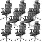 Removable Arms Office Chair No Distressing Ergonomic Desk Chair with Wheels Black 8 Piece Set Clearhalo 'furn' 'furn_office_chair' 'Furniture' 'Office Chairs' 'Office Furniture' 'office_chair' 7486488