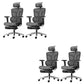 Removable Arms Office Chair No Distressing Ergonomic Desk Chair with Wheels Grey 4 Piece Set Clearhalo 'furn' 'furn_office_chair' 'Furniture' 'Office Chairs' 'Office Furniture' 'office_chair' 7486493
