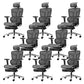 Removable Arms Office Chair No Distressing Ergonomic Desk Chair with Wheels Grey 8 Piece Set Clearhalo 'furn' 'furn_office_chair' 'Furniture' 'Office Chairs' 'Office Furniture' 'office_chair' 7486497