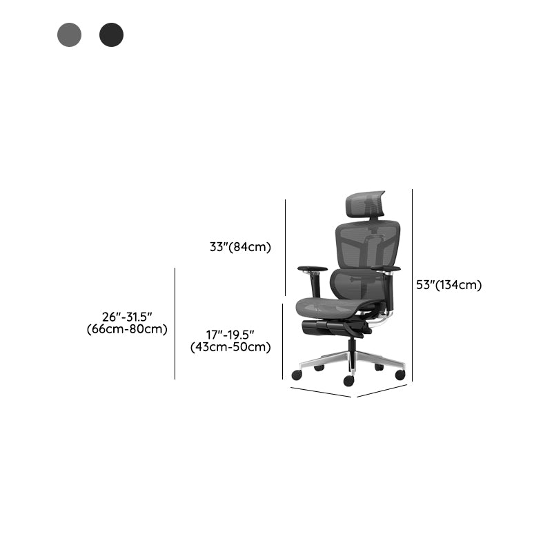 Removable Arms Office Chair No Distressing Ergonomic Desk Chair with Wheels Clearhalo 'furn' 'furn_office_chair' 'Furniture' 'Office Chairs' 'Office Furniture' 'office_chair' 7486498