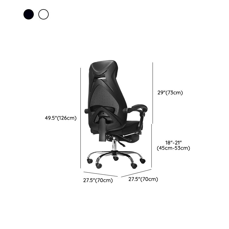 Padded Arms Office Chair Tilt Mechanism No Distressing Desk Chair with Wheels Clearhalo 'furn' 'furn_office_chair' 'Furniture' 'Office Chairs' 'Office Furniture' 'office_chair' 7486522