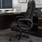 Modern Padded Arms Office Chair Leather Tilt Mechanism Chair with Wheels