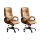 Modern Padded Arms Office Chair Leather Tilt Mechanism Chair with Wheels
