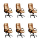 Modern Padded Arms Office Chair Leather Tilt Mechanism Chair with Wheels
