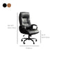 Modern Padded Arms Office Chair Leather Tilt Mechanism Chair with Wheels