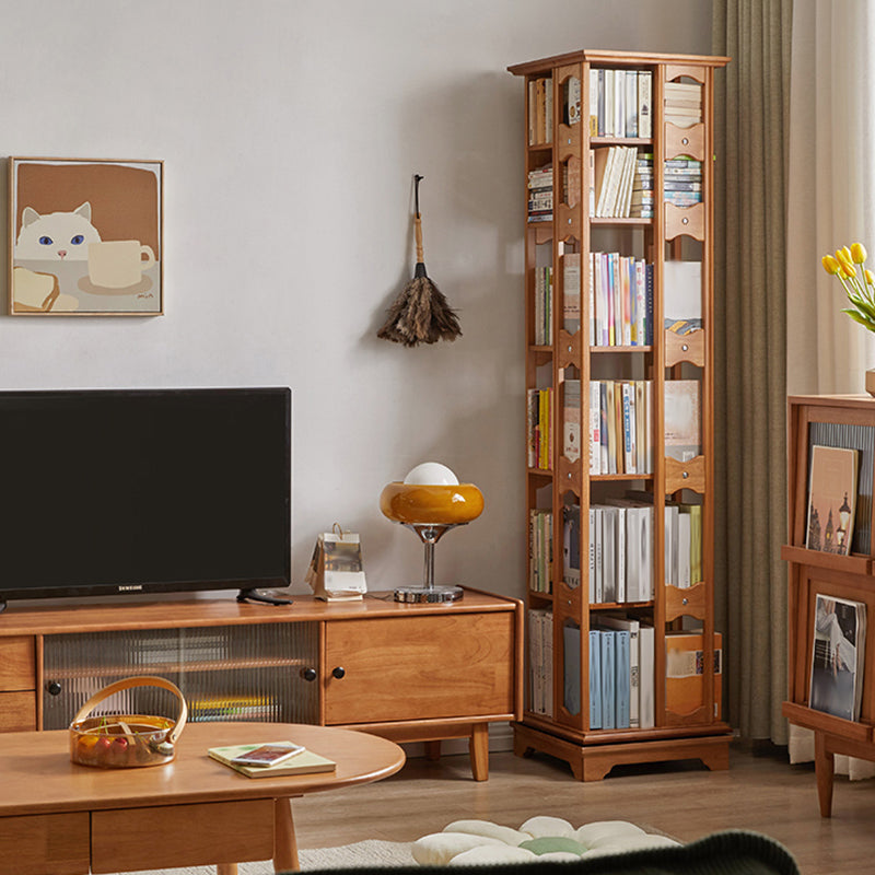 Moderne stijl Open Back Bookshelf Standaard massief houten boekenkast met planken