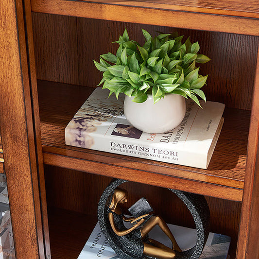 Verticale vaste houten boekenkast hedendaagse gesloten bookshelf