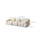 37" Wide Contemporary Sofa Fabric Tufted White Standard Seating