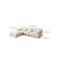 37" Wide Contemporary Sofa Fabric Tufted White Standard Seating