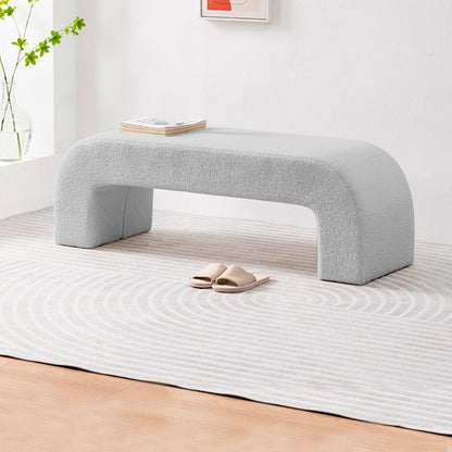 Modern Entryway Bench Solid Wood Seating Bench with Upholstered 31"L x 15"W x 17"H Grey Clearhalo 'Benches' 'Chairs & Seating' 'furn' 'furn_benches' 'Furniture' 'Living Room Furniture' 7488302