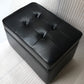 Footstools Genuine Leather Storage Ottomans 15.6 Inch Rectangle Foot Stool