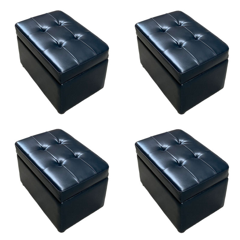 フットスツール本革のストレージオットマン15.6インチ長方形の足便