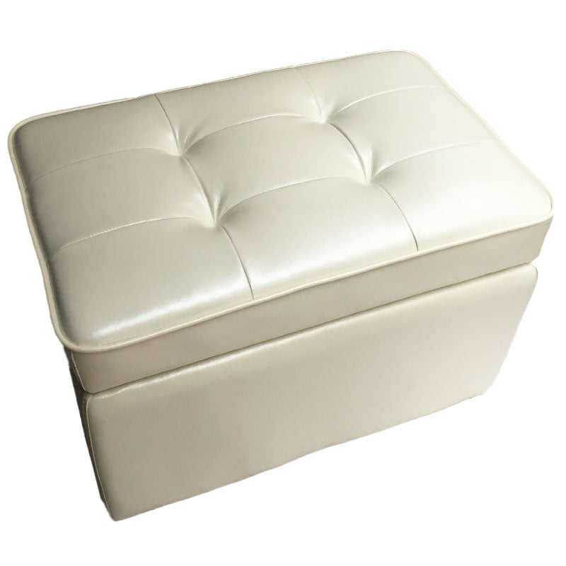 フットスツール本革のストレージオットマン15.6インチ長方形の足便