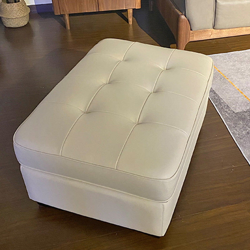 Contemporary Style Rectangular Ottoman Leather Foot Stool with Legs Clearhalo 'furn' 'furn_ottomans_poufs' 'Furniture' 'Living Room Furniture' 'Ottomans & Poufs' 'ottomans_poufs' 7488415