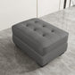Contemporary Style Rectangular Ottoman Leather Foot Stool with Legs Grey 1 Piece Clearhalo 'furn' 'furn_ottomans_poufs' 'Furniture' 'Living Room Furniture' 'Ottomans & Poufs' 'ottomans_poufs' 7488428