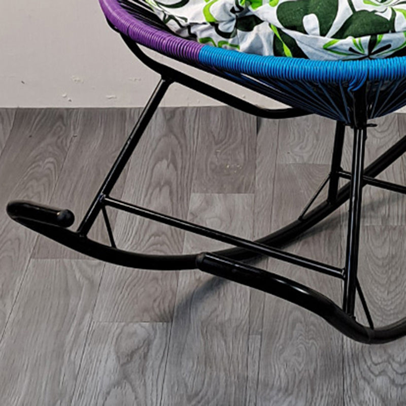 モダンスタイルのアイアンベースレイジーチェアチェーズラウンジロッキングチェア