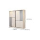 Coastal Style Wardrobe Cabinet Wooden Sliding Door Storage Cabinet