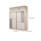 Coastal Style Wardrobe Cabinet Wooden Sliding Door Storage Cabinet