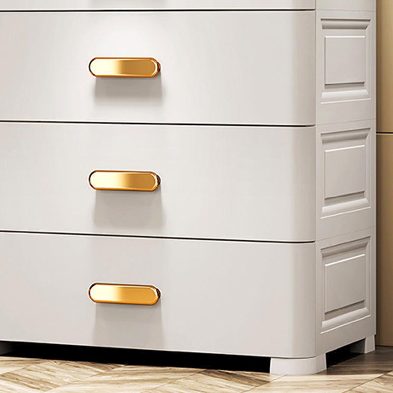 Rectangular Plastic Wardrobe Teen Style Simple Bedroom Storage Cabinet