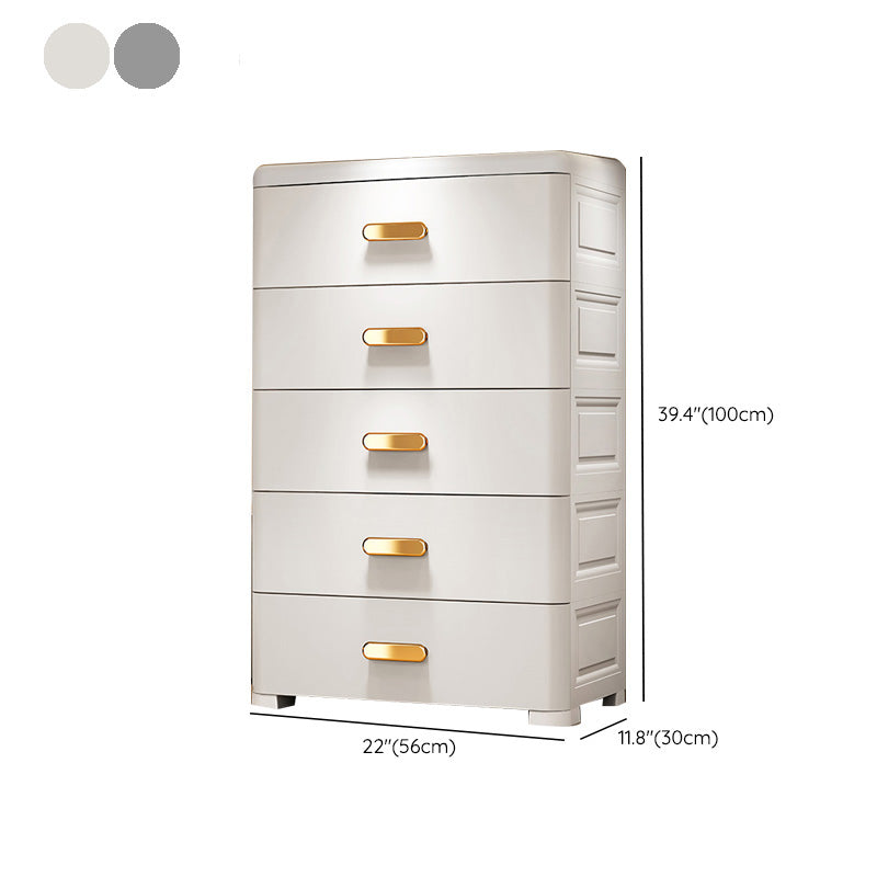 Rectangular Plastic Wardrobe Teen Style Simple Bedroom Storage Cabinet