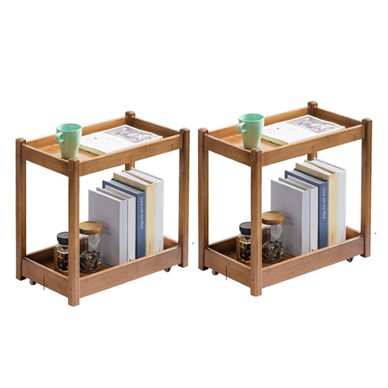 Contemporary Rectangular Side Table Brown Sofa Side Accent Table 20"L x 12"W x 20"H Brown 2 Clearhalo 'Coffee & Accent Tables' 'End & Side Tables' 'end_side_tables' 'furn' 'furn_end_side_tables' 'Furniture' 'Living Room Furniture' 7488641