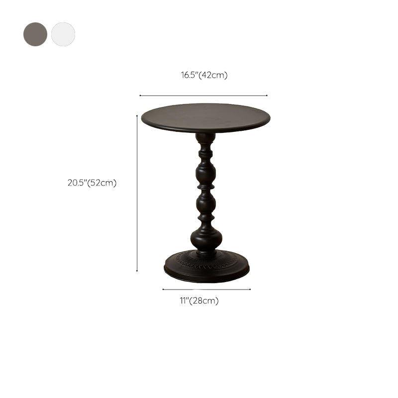20.5 inch Tall Pedestal Side Table Metal Round Side End Table Clearhalo 'Coffee & Accent Tables' 'End & Side Tables' 'end_side_tables' 'furn' 'furn_end_side_tables' 'Furniture' 'Living Room Furniture' 7488697