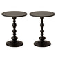 20.5" Tall Metal Pedestal End Table Round Accent Side Table in Black/White Black 2 Clearhalo 'Coffee & Accent Tables' 'End & Side Tables' 'end_side_tables' 'furn' 'furn_end_side_tables' 'Furniture' 'Living Room Furniture' 7488730