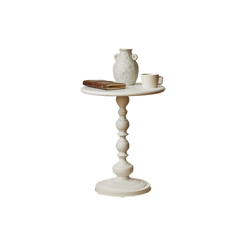 20.5" Tall Metal Pedestal End Table Round Accent Side Table in Black/White Clearhalo 'Coffee & Accent Tables' 'End & Side Tables' 'end_side_tables' 'furn' 'furn_end_side_tables' 'Furniture' 'Living Room Furniture' 7488741