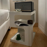 21.7" Tall Block End Table 3-Tier Metal Accent Side Table for Living Room Clearhalo 'Coffee & Accent Tables' 'End & Side Tables' 'end_side_tables' 'furn' 'furn_end_side_tables' 'Furniture' 'Living Room Furniture' 7488743