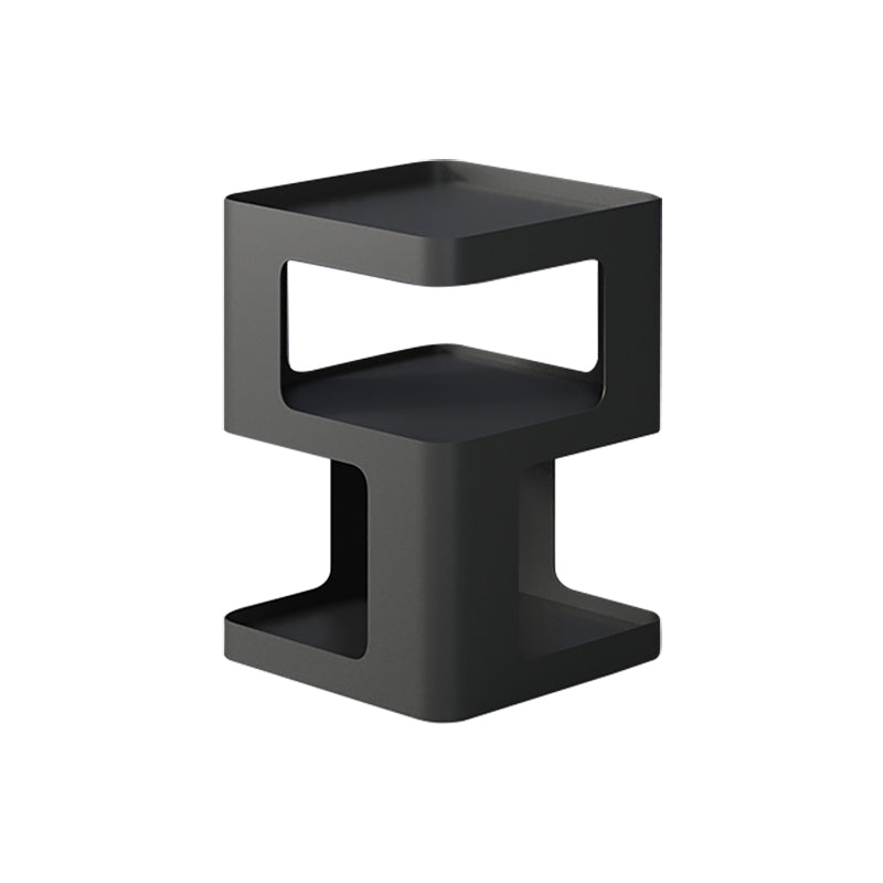 21.7" Tall Block End Table 3-Tier Metal Accent Side Table for Living Room Clearhalo 'Coffee & Accent Tables' 'End & Side Tables' 'end_side_tables' 'furn' 'furn_end_side_tables' 'Furniture' 'Living Room Furniture' 7488751