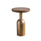 French Country Round Wood Side Table Distressed Wood & Metal Pedestal End Table Clearhalo 'Coffee & Accent Tables' 'End & Side Tables' 'end_side_tables' 'furn' 'furn_end_side_tables' 'Furniture' 'Living Room Furniture' 7488985