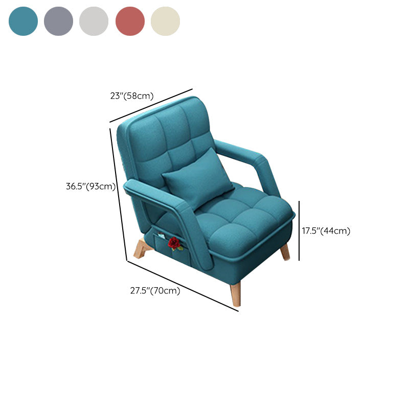 Adjustable Standard Recliner Solid Wood Scandinavian Recliner Chair with Storage Clearhalo 'Chairs & Seating' 'furn' 'furn_recliners' 'Furniture' 'Living Room Furniture' 'Recliners' 7489011