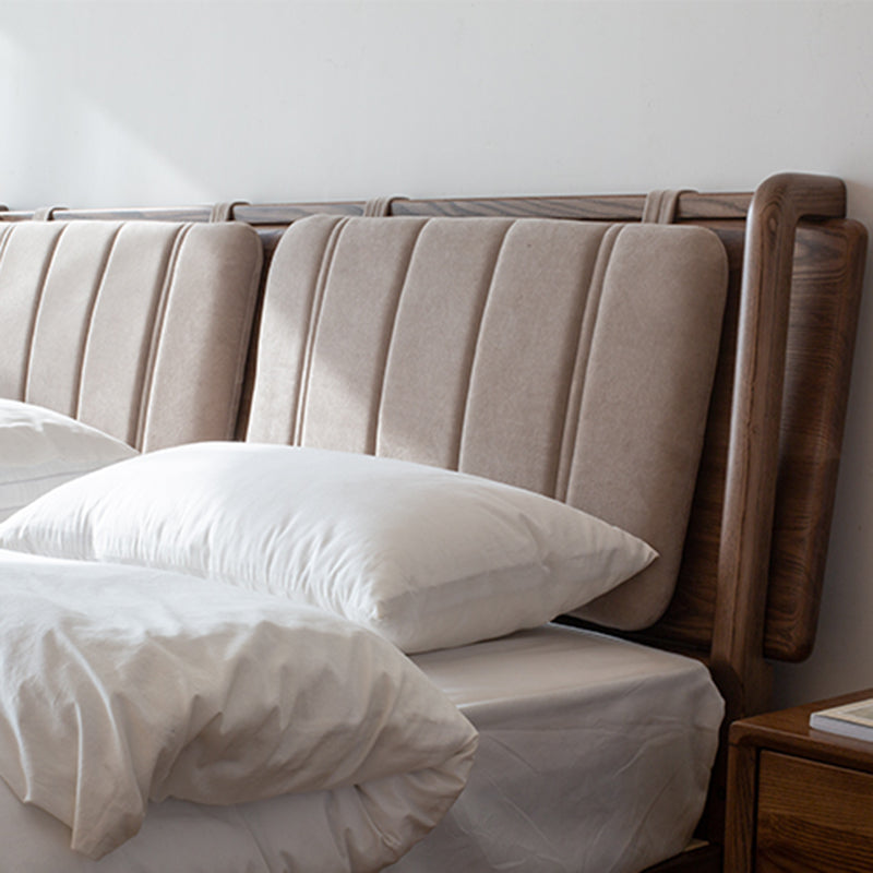 Mident secolo moderno a colori solidi letto in legno letto rettangolare