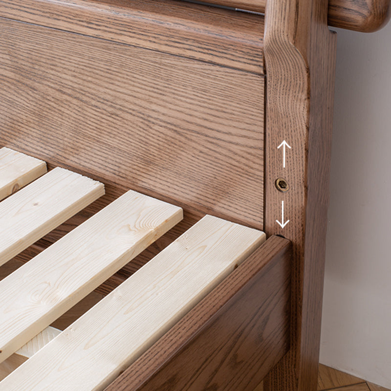 Mident secolo moderno a colori solidi letto in legno letto rettangolare