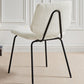 Eigentijdse zijstoel open rug metalen eetkamerstoel in het wit