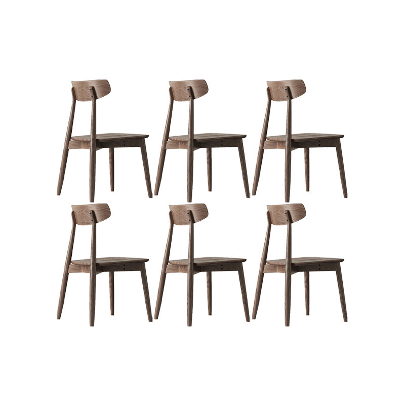 Silla lateral de estilo moderno de madera silla de comedor de espalda abierta para cocina