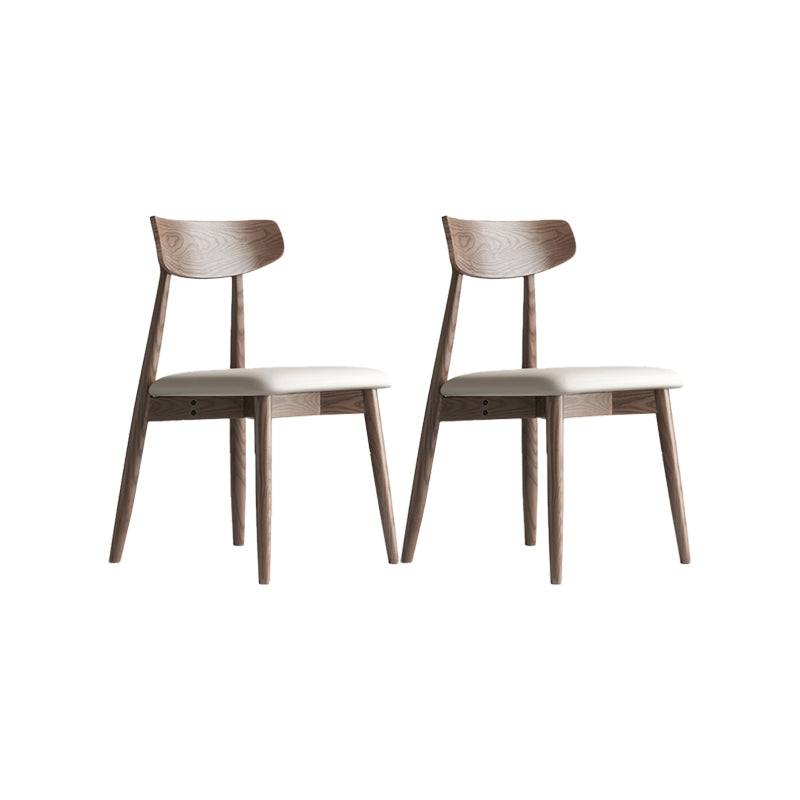 Silla lateral de estilo moderno de madera silla de comedor de espalda abierta para cocina