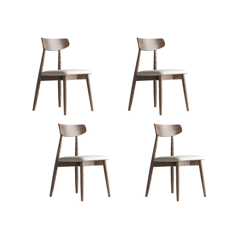 Silla lateral de estilo moderno de madera silla de comedor de espalda abierta para cocina