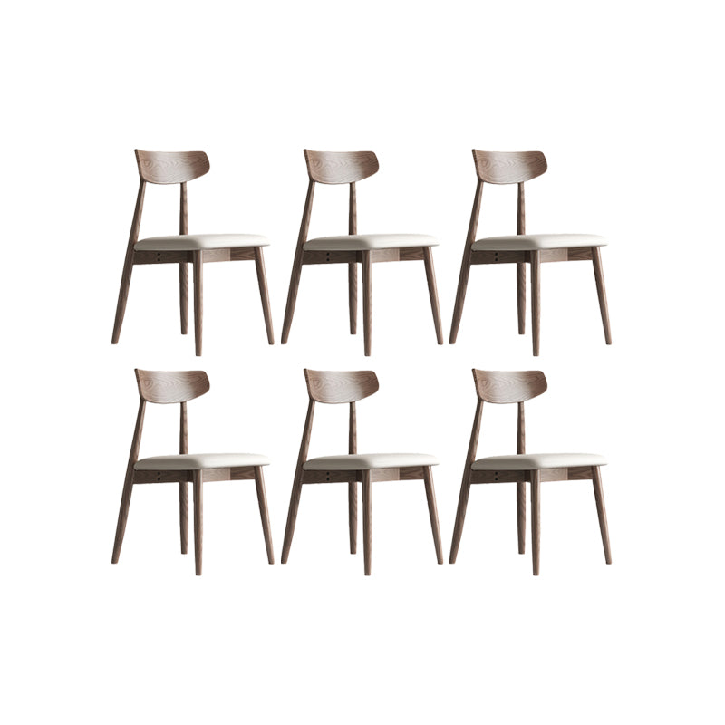 Silla lateral de estilo moderno de madera silla de comedor de espalda abierta para cocina