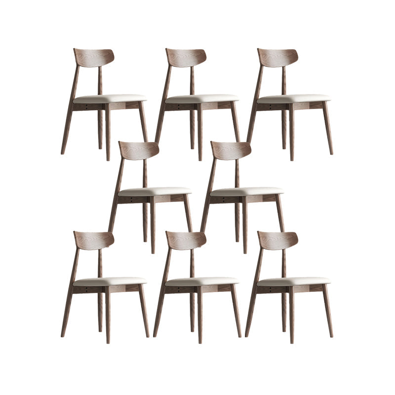 Silla lateral de estilo moderno de madera silla de comedor de espalda abierta para cocina