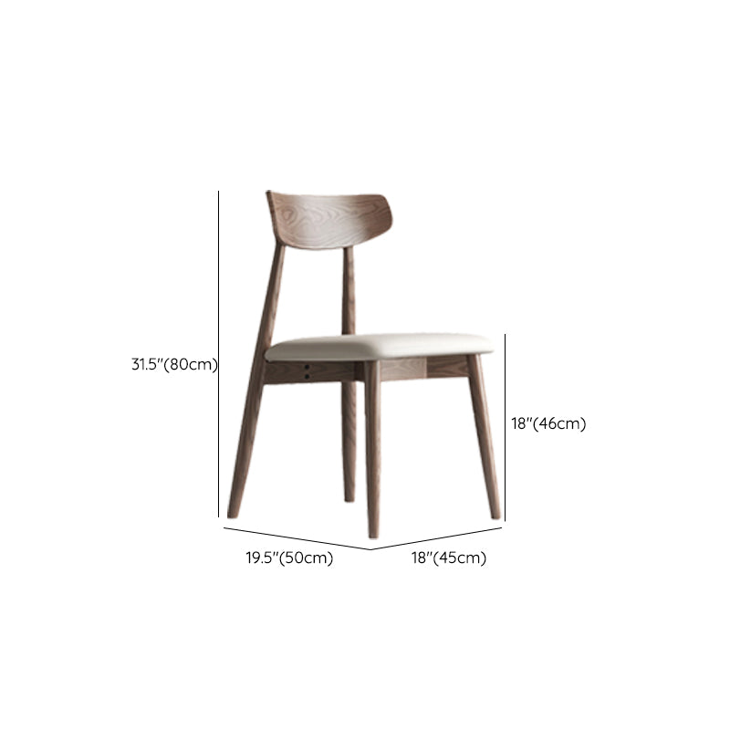 Silla lateral de estilo moderno de madera silla de comedor de espalda abierta para cocina