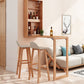 Folding Counter Height Pub Set 1/2/3 Pcs Wood Frame Bar Table and Stools Clearhalo 'Bar Furniture' 'furn' 'furn_home_bar_bar_sets' 'Furniture' 'Home Bars & Bar Sets' 'home_bar_bar_sets' 'Kitchen & Dining Furniture' 7491453