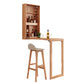 Folding Counter Height Pub Set 1/2/3 Pcs Wood Frame Bar Table and Stools Table & Chair(s) Wood 2 Piece Set Clearhalo 'Bar Furniture' 'furn' 'furn_home_bar_bar_sets' 'Furniture' 'Home Bars & Bar Sets' 'home_bar_bar_sets' 'Kitchen & Dining Furniture' 7491454
