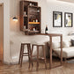 Folding Counter Height Pub Set 1/2/3 Pcs Wood Frame Bar Table and Stools Clearhalo 'Bar Furniture' 'furn' 'furn_home_bar_bar_sets' 'Furniture' 'Home Bars & Bar Sets' 'home_bar_bar_sets' 'Kitchen & Dining Furniture' 7491458