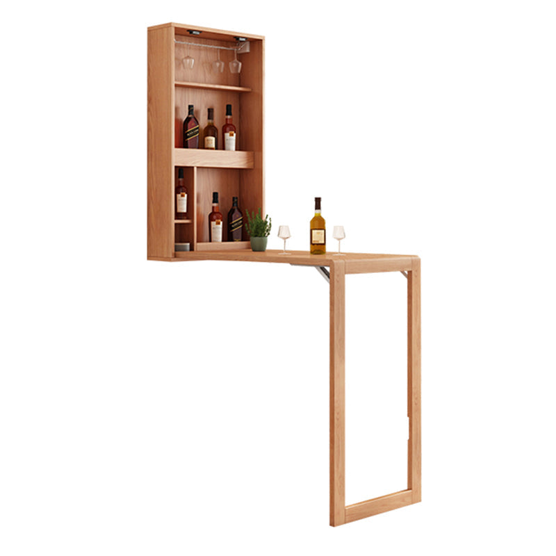 Folding Counter Height Pub Set 1/2/3 Pcs Wood Frame Bar Table and Stools Clearhalo 'Bar Furniture' 'furn' 'furn_home_bar_bar_sets' 'Furniture' 'Home Bars & Bar Sets' 'home_bar_bar_sets' 'Kitchen & Dining Furniture' 7491461