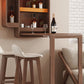 Folding Counter Height Pub Set 1/2/3 Pcs Wood Frame Bar Table and Stools Clearhalo 'Bar Furniture' 'furn' 'furn_home_bar_bar_sets' 'Furniture' 'Home Bars & Bar Sets' 'home_bar_bar_sets' 'Kitchen & Dining Furniture' 7491462