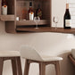 Folding Counter Height Pub Set 1/2/3 Pcs Wood Frame Bar Table and Stools Clearhalo 'Bar Furniture' 'furn' 'furn_home_bar_bar_sets' 'Furniture' 'Home Bars & Bar Sets' 'home_bar_bar_sets' 'Kitchen & Dining Furniture' 7491463