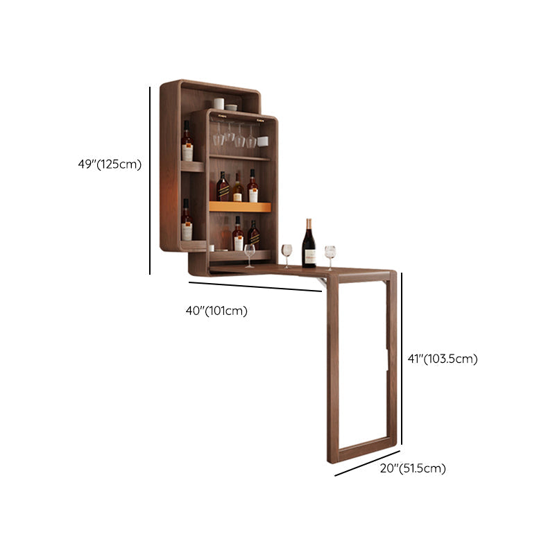 Folding Counter Height Pub Set 1/2/3 Pcs Wood Frame Bar Table and Stools Clearhalo 'Bar Furniture' 'furn' 'furn_home_bar_bar_sets' 'Furniture' 'Home Bars & Bar Sets' 'home_bar_bar_sets' 'Kitchen & Dining Furniture' 7491468